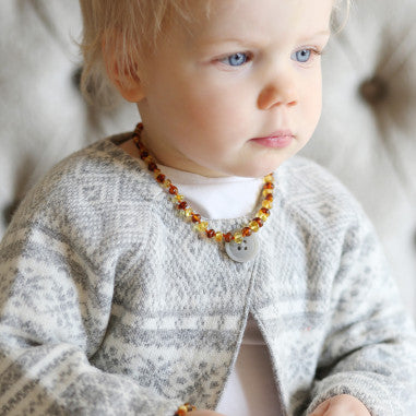 Baltic Amber Teething Necklace - Mixed - Kiddiez Corner
