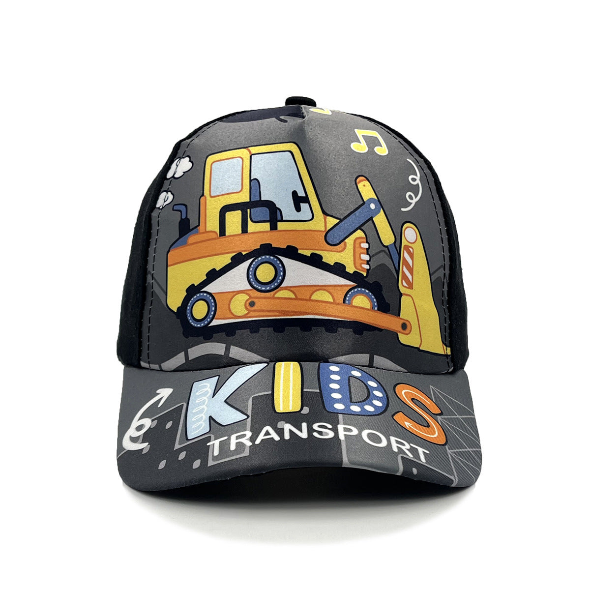 Cartoon Children's Baseball Cap For Engineering Vehicle Excavator - Kiddiez Corner