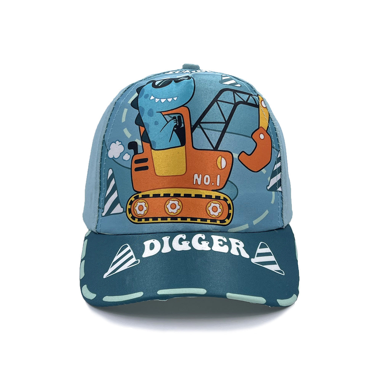 Cartoon Children's Baseball Cap For Engineering Vehicle Excavator - Kiddiez Corner