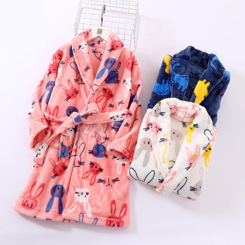 Children's Autumn And Winter Flannel Pajamas
