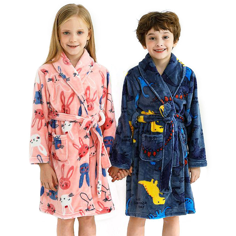 Children's Autumn And Winter Flannel Pajamas