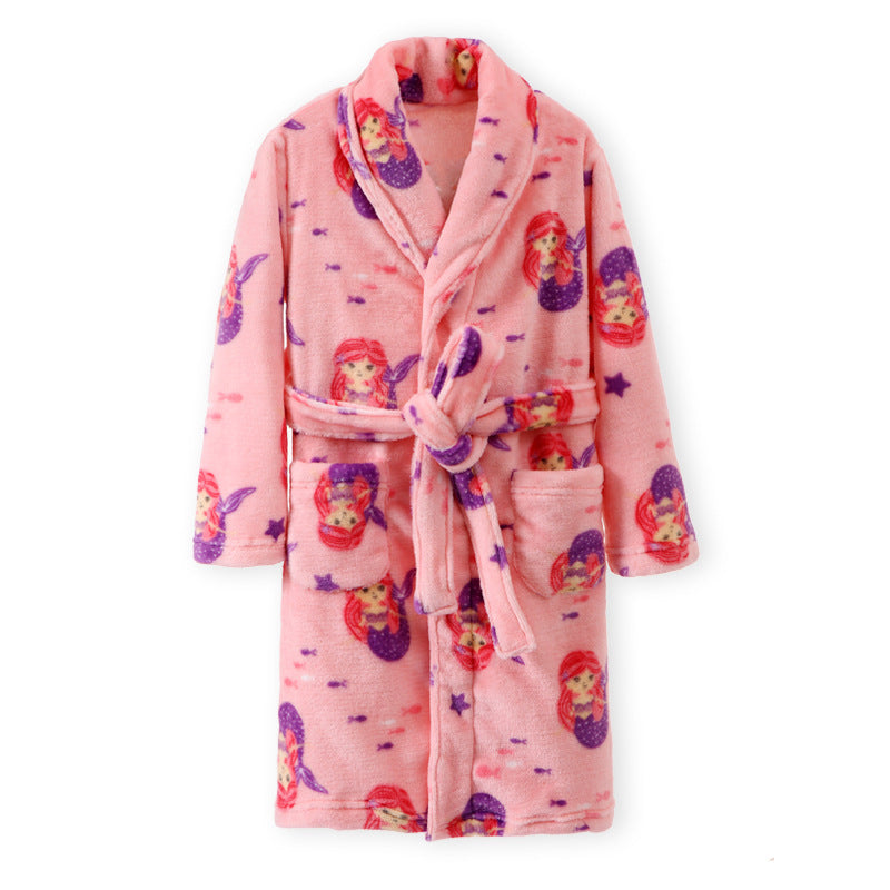 Children's Autumn And Winter Flannel Pajamas
