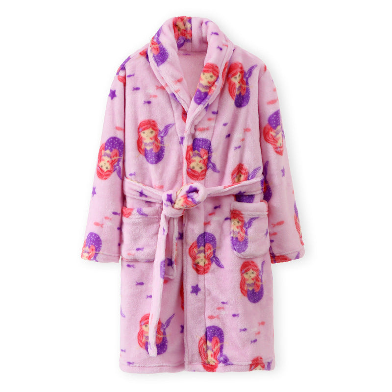 Children's Autumn And Winter Flannel Pajamas