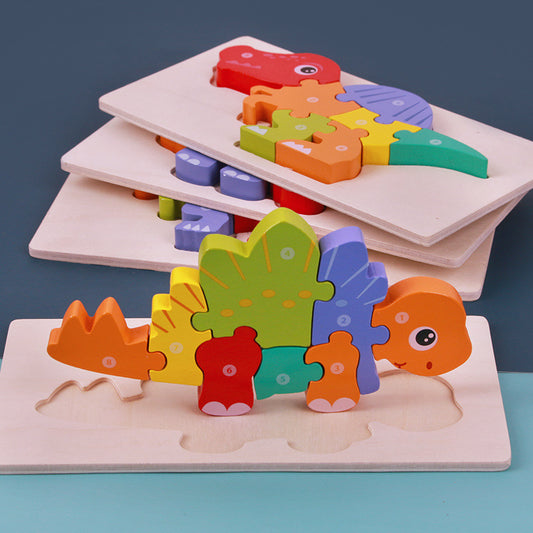 Children's Educational Toys Wooden Three-dimensional Montessori Puzzle