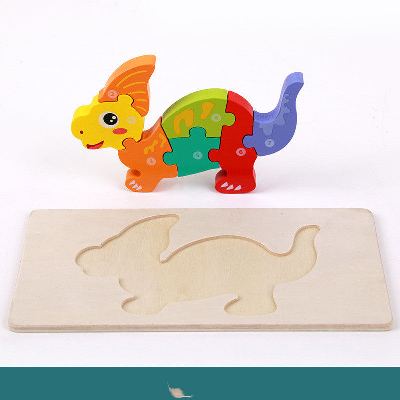 Children's Educational Toys Wooden Three-dimensional Montessori Puzzle