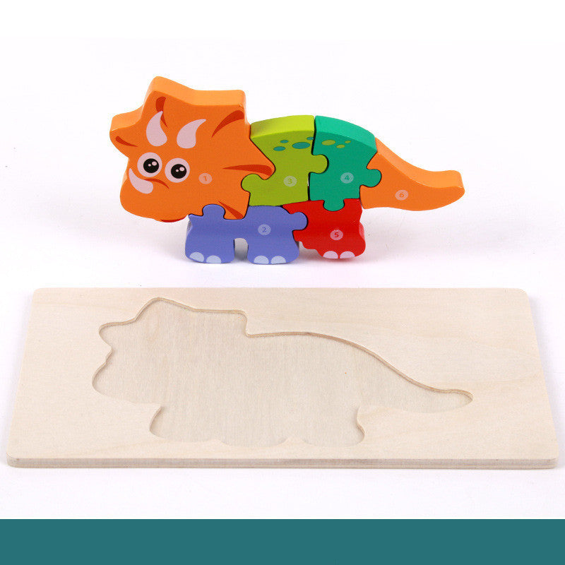 Children's Educational Toys Wooden Three-dimensional Montessori Puzzle