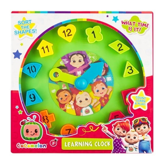 Cocomelon Shape Sorter Clock Educational Toy - Kiddiez Corner