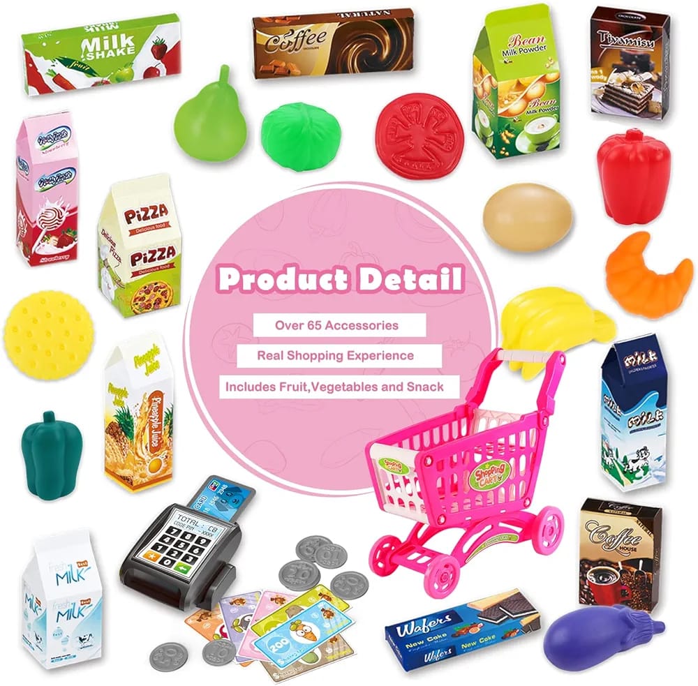 Pink Shopping Cart for Girls