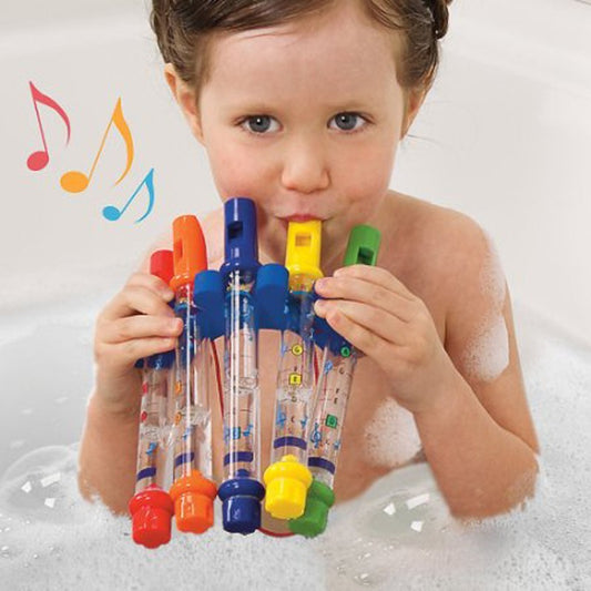 Kids Bathtime Fun Water Flutes 5pcs Set Bath Toys - Kiddiez Corner