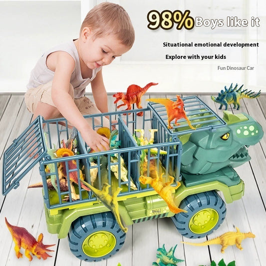 Large Dinosaur Children's Toy Car Set