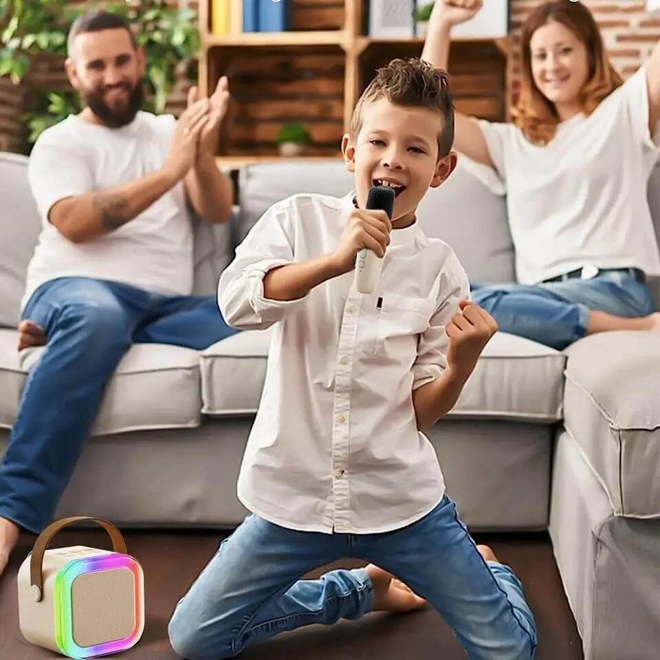 Mini Karaoke Speaker Bluetooth Wireless Portable Microphone