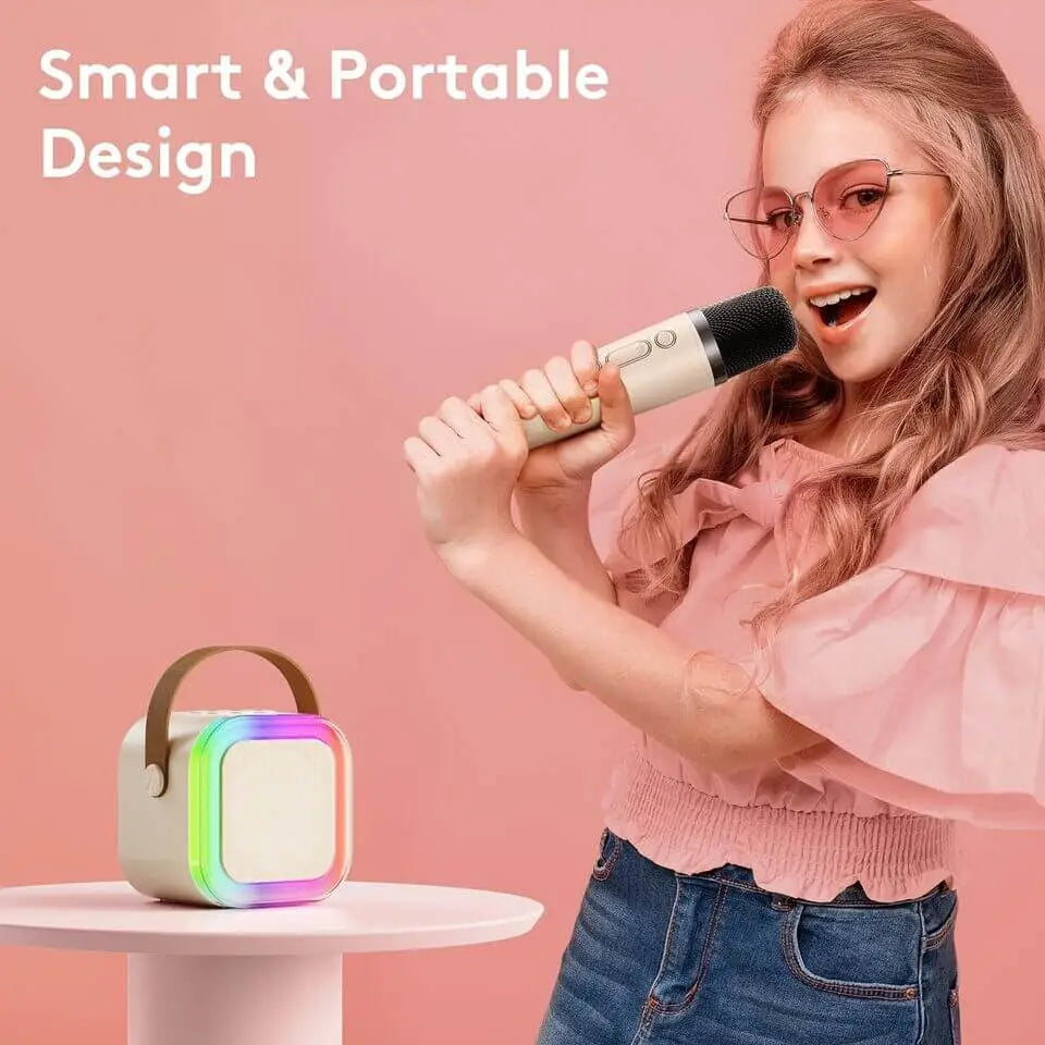 Mini Karaoke Speaker Bluetooth Wireless Portable Microphone