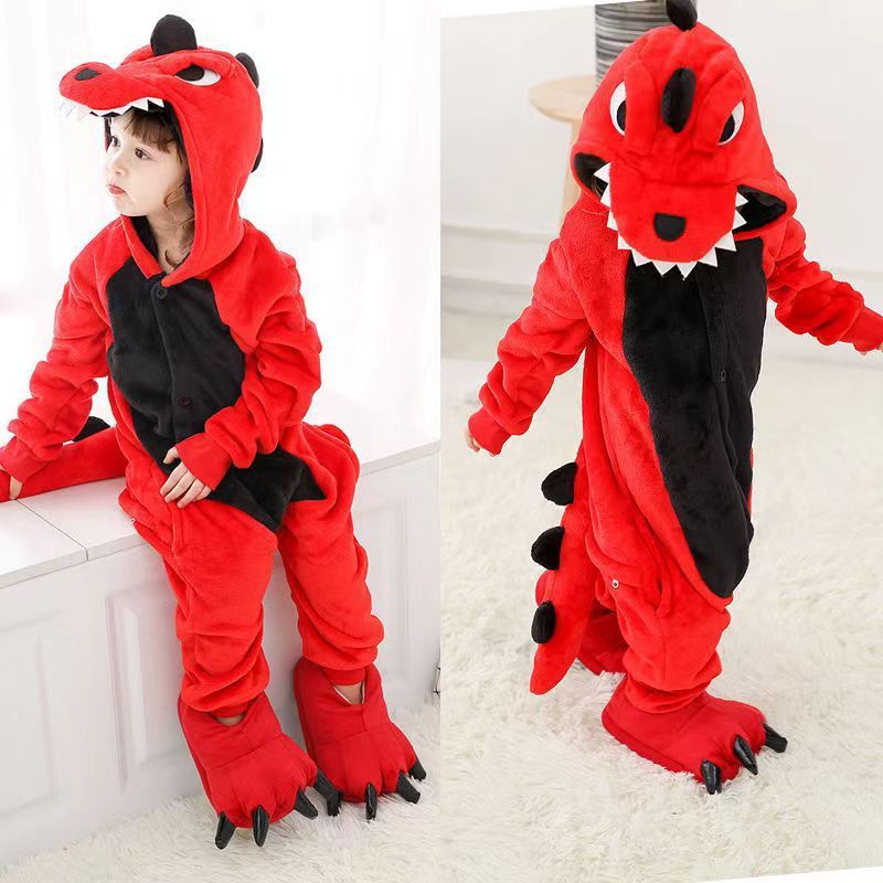 One-piece Animal Pajamas Flannel Children's One-piece Pajamas