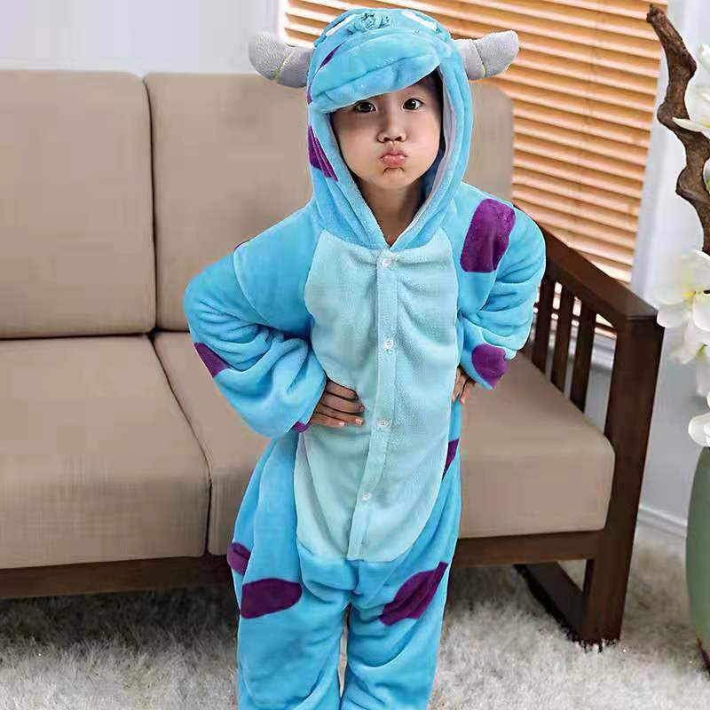 One-piece Animal Pajamas Flannel Children's One-piece Pajamas