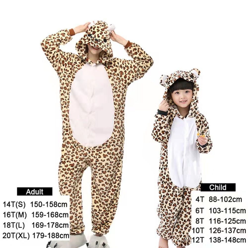 One-piece Animal Pajamas Flannel Children's One-piece Pajamas