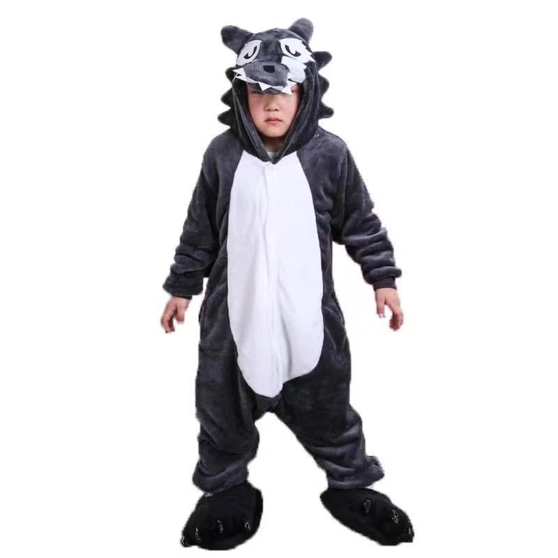 One-piece Animal Pajamas Flannel Children's One-piece Pajamas