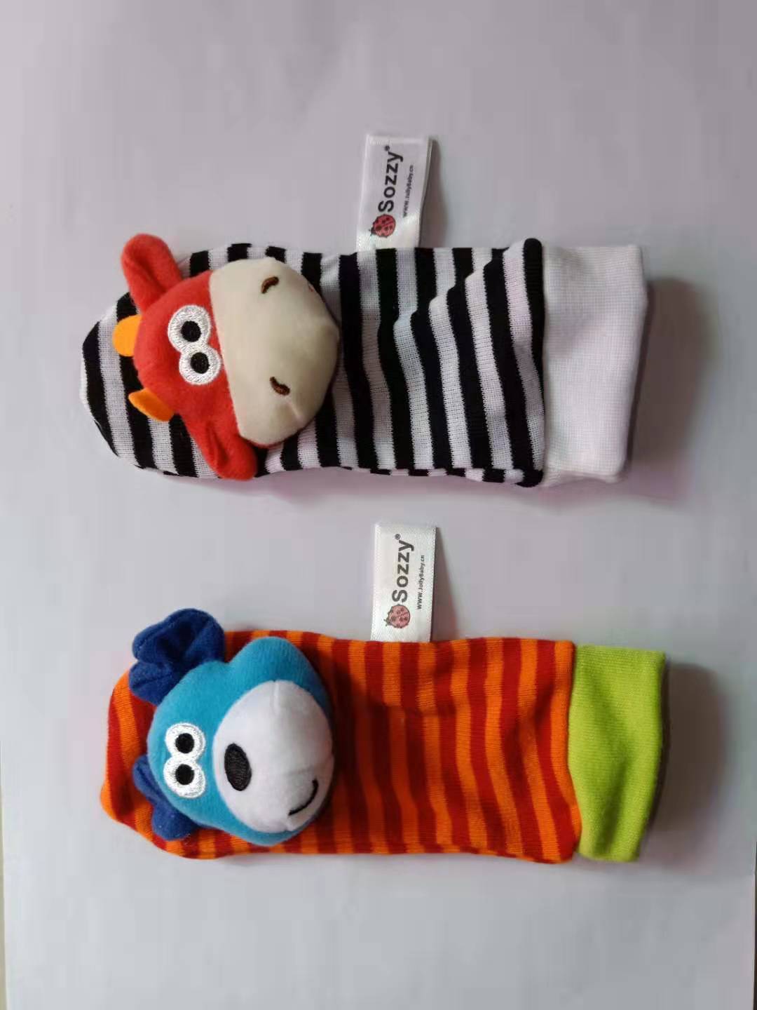Soft Animal Rattle Infant Newborn Toy Wrist Strap Baby Foot Socks